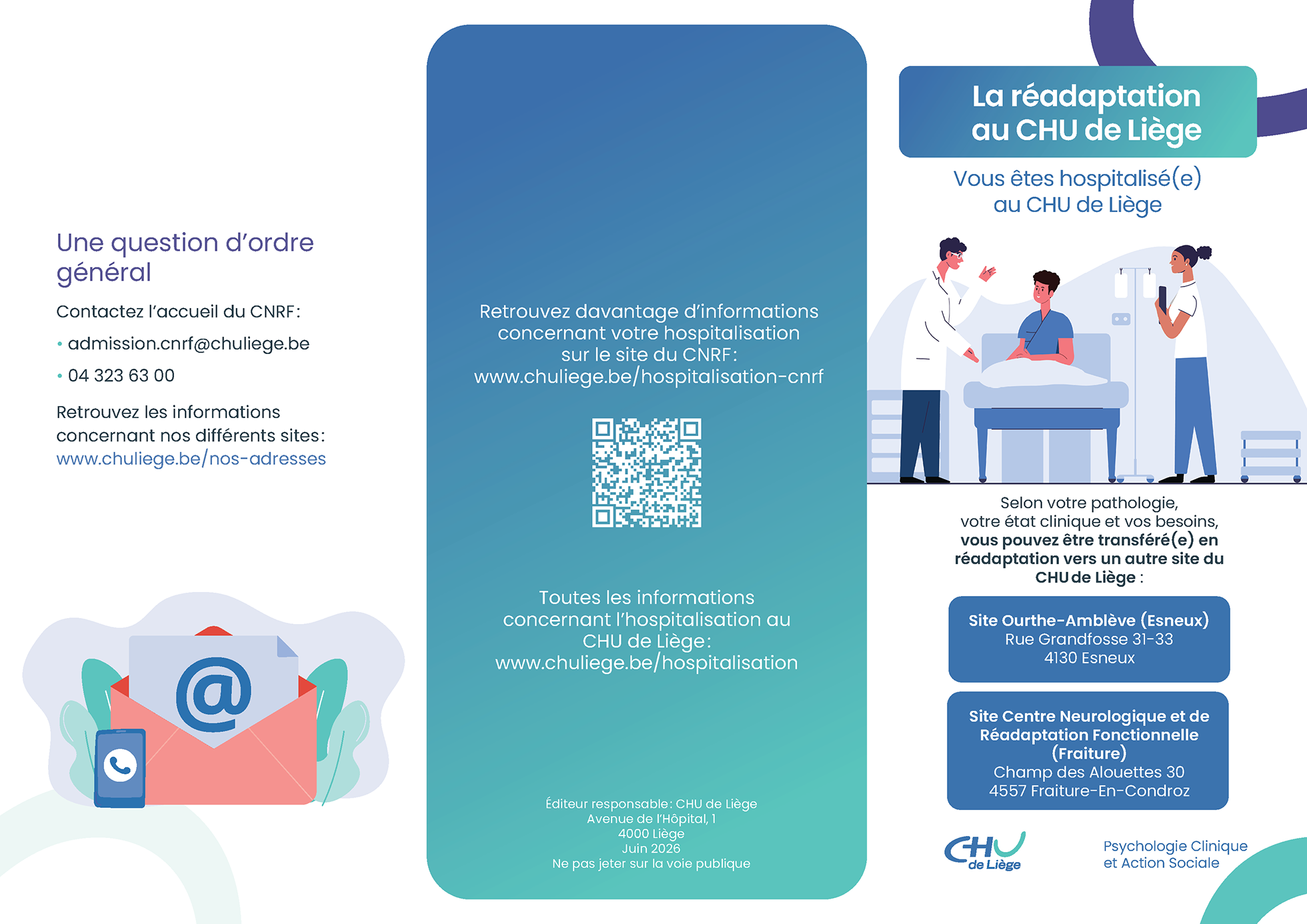 Flyer A4 - Réadaptation au CHU de Liège - Cover
